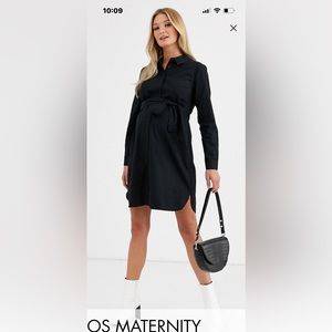 Black button down maternity dress